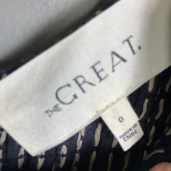 The Great top XS size 0 Polka Dot Crew Neck sleeveless cotton pintuck Shell - Picture 8 of 12